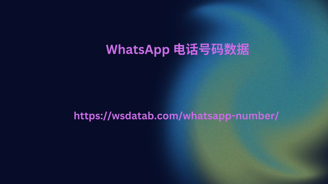 WhatsApp 电话号码数据